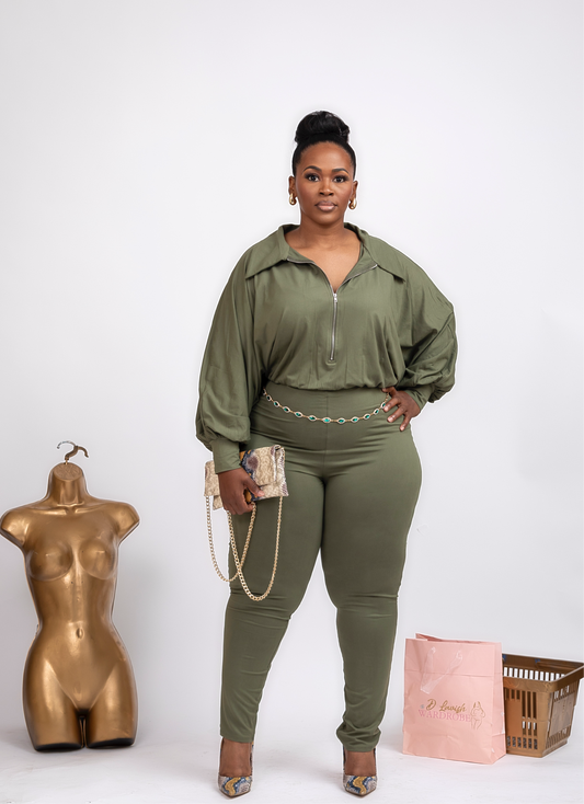 Olive Green Jumpsuit