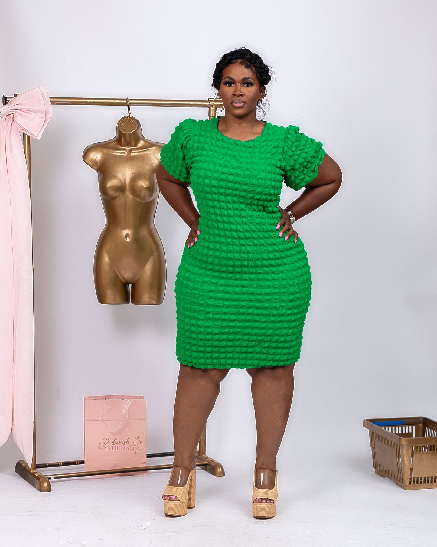 Green Bubble Dress DLavish Wardrobe Green Bubble Dress DLavish Wardrobe