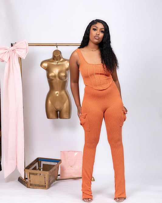 Orange Pants Set